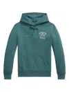 Polo Ralph Lauren Embroidered Long-sleeved Hoodie In Green