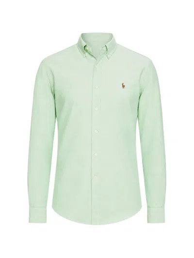 Polo Ralph Lauren Embroidered Long-sleeve Shirt In Green