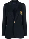 Polo Ralph Lauren Blazer With Logo In Blue