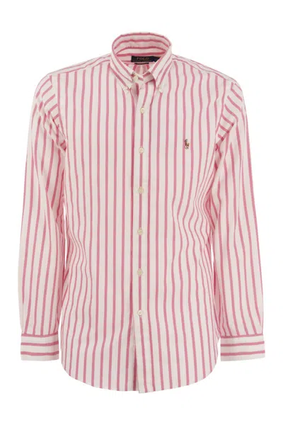 Polo Ralph Lauren Embroidered Oxford Shirt In Weiss