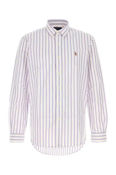Polo Ralph Lauren Embroidered Oxford Shirt In Blue