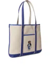 Polo Ralph Lauren Embroidered-patch Canvas Tote Bag In Neutral
