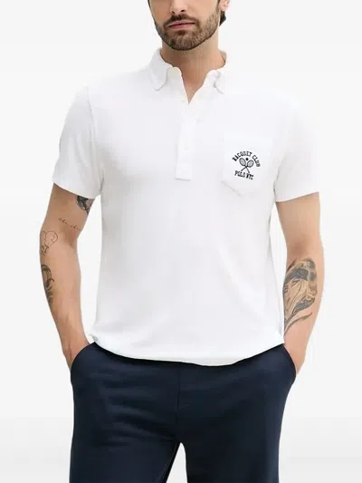 Polo Ralph Lauren Embroidered-pocket Polo Shirt In White