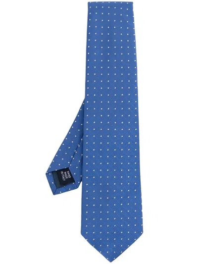Polo Ralph Lauren Embroidered Polka-dot Tie In 蓝色