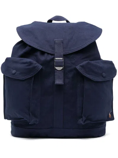 Polo Ralph Lauren Embroidered Polo Pony Backpack In Blue