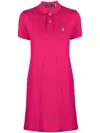 Polo Ralph Lauren Short Sleeves Polo Neck Dress In Rosa