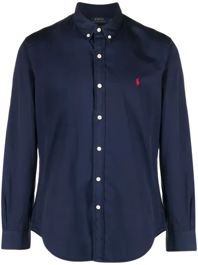 Polo Ralph Lauren Cotton Shirt In Blue