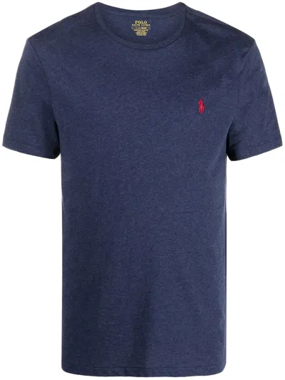 Polo Ralph Lauren Polo-motif Short-sleeve T-shirt In Blue