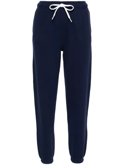 Polo Ralph Lauren Embroidered-polo Pony Track Pants In Blue