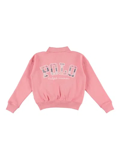 Polo Ralph Lauren Embroidered Polo Sweatshirt In Pink