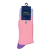 Polo Ralph Lauren Embroidered Pony Cotton Socks In Pink