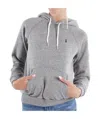 Polo Ralph Lauren Grey Hoodie With Drawstring Hood And Pony Embroidery On The Front In Cotton Blend Woman In Gray