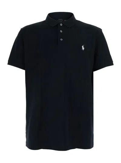 Polo Ralph Lauren Embroidered Pony Logo Polo In Blue