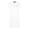 Polo Ralph Lauren Embroidered-pony Polo Dress In White