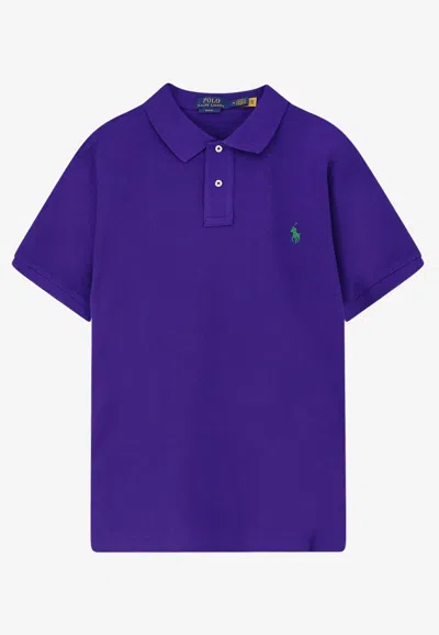 Polo Ralph Lauren Embroidered Pony Polo T-shirt In Blue