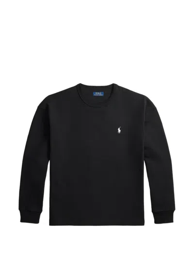 Polo Ralph Lauren Embroidered Pony Sweatshirt In Black