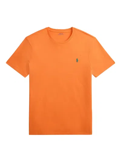 Polo Ralph Lauren Embroidered-pony T-shirt In Orange
