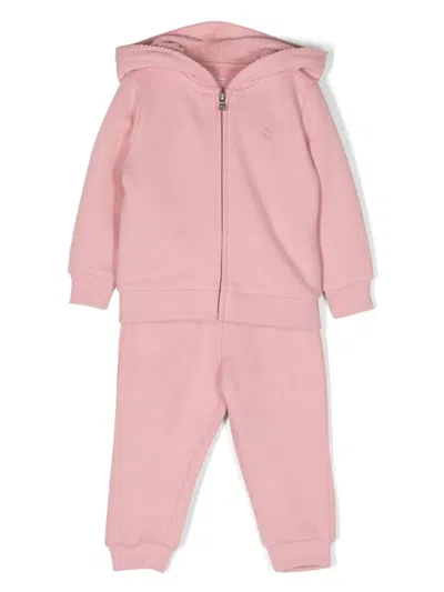 Polo Ralph Lauren Babies' Embroidered-pony Tracksuit Set In Pink