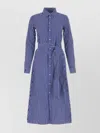 Polo Ralph Lauren Embroidered Poplin Shirt Dress With Belted Waist In Multi