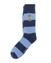 Polo Ralph Lauren Embroidered Rugby Bear Socks In Blue