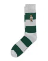 Polo Ralph Lauren Embroidered Rugby Bear Socks In Green