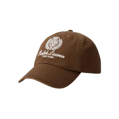 Pre-owned Polo Ralph Lauren Embroidered Script Sport Cap 'branch Brown' | Men's Size Onesize