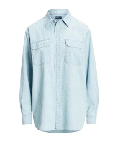 Polo Ralph Lauren Embroidered Shirt In Blue