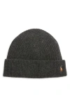 Polo Ralph Lauren Signature Pony Wool-blend Beanie In Barclay Heather