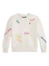 Polo Ralph Lauren Embroidered Slogan Sweatshirt In Neutral