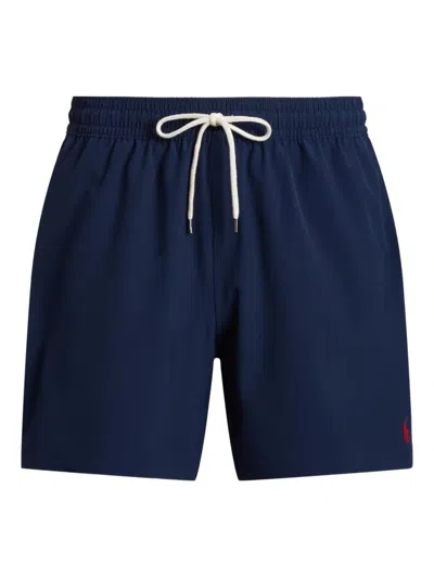 Polo Ralph Lauren Embroidered Swim Shorts In Blue