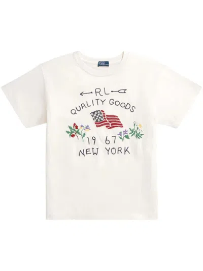 Polo Ralph Lauren Embroidered T-shirt Clothing In White