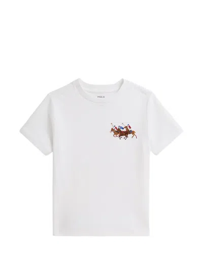 Polo Ralph Lauren Kids' Embroidered T-shirt In White