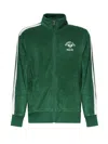 Polo Ralph Lauren Run Club P-wing Logo Taped Sleeve Cotton Terry Track Jacket In Green
