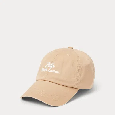 Polo Ralph Lauren Embroidered Twill Ball Cap In Brown