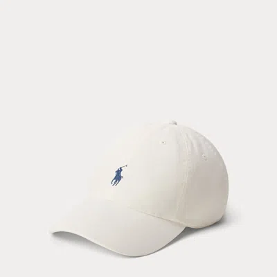Polo Ralph Lauren Mens Pale Cream Sport Brand-embroidered Cotton-twill Cap In White