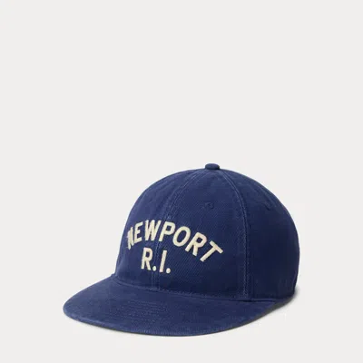 Polo Ralph Lauren Embroidered Twill Ball Cap In Newport Navy In Blue