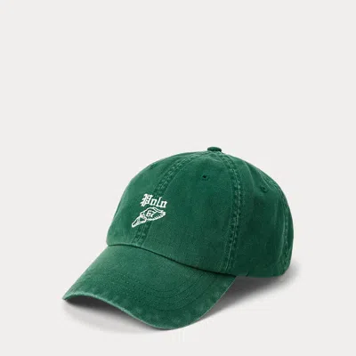 Polo Ralph Lauren Embroidered Twill Ball Cap In Green