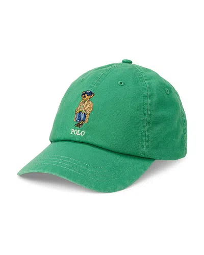 Polo Ralph Lauren Embroidered Twill Bear Ball Cap In Neutral