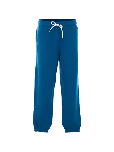 Polo Ralph Lauren Embroidered-logo Drawstring Track Pants In Blue