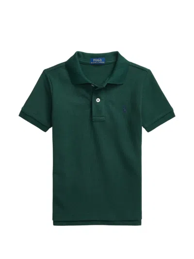Polo Ralph Lauren Kids' Embroidered-logo Piqué Polo Shirt In Green