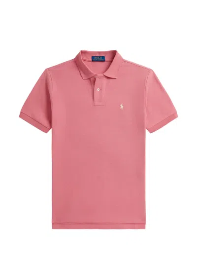Polo Ralph Lauren Kids' Embroidered-logo Piqué Polo Shirt In Pink