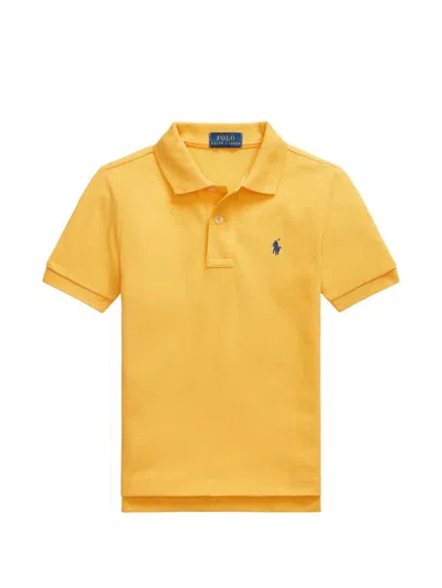 Polo Ralph Lauren Kids' Embroidered-logo Piqué Polo Shirt In Yellow