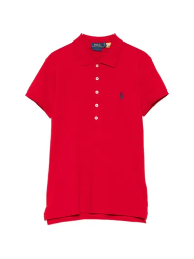 Polo Ralph Lauren Embroidered-logo Polo Shirt In Red