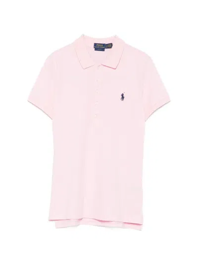 Polo Ralph Lauren Embroidered-logo Polo Shirt In Pink