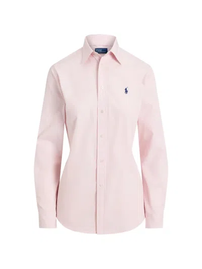 Polo Ralph Lauren Embroidered-logo Shirt In Pink
