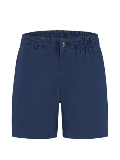 Polo Ralph Lauren Babies' Embroidered-logo Shorts In Blue