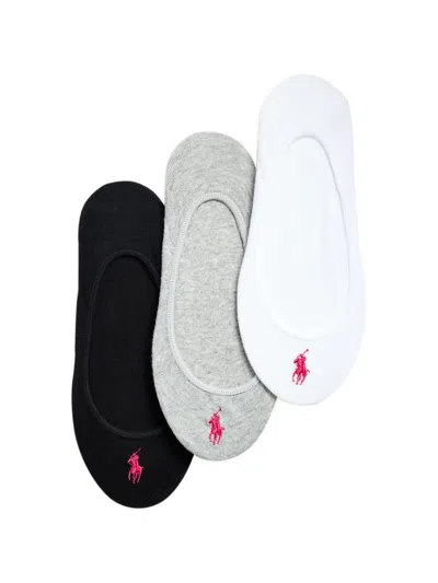 Polo Ralph Lauren Embroidered-logo Socks (set Of Three) In Multi