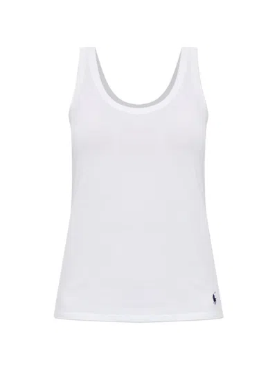 Polo Ralph Lauren Embroidered-logo Tank Top In White