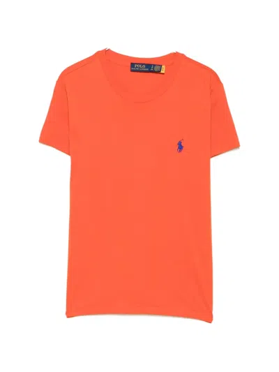 Polo Ralph Lauren T-shirt In Jersey Di Cotone Classic-fit In Orange