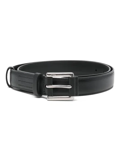 Polo Ralph Lauren Engraved-buckle Belt In Black